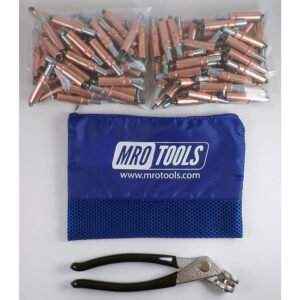 K1S400-1/4 Standard 0-1/4'' Plier Operated Cleco Fasteners 400 Piece Kit w/ Cleco Pliers & Carry Bag