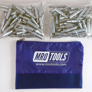 K2S300-3/32 Standard 0-1/4'' Plier Operated Cleco Fasteners 300 Piece Kit w/ Carry Bag