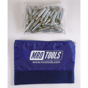 K2S50-3/32 Standard 0-1/4'' Plier Operated Cleco Fasteners 50 Piece Kit w/ Carry Bag