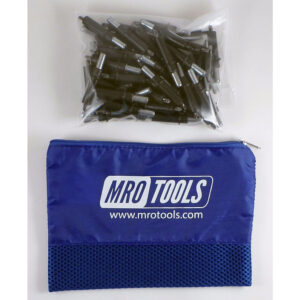 K2S100-5/32 Standard 0-1/4'' Plier Operated Cleco Fasteners 100 Piece Kit w/ Carry Bag