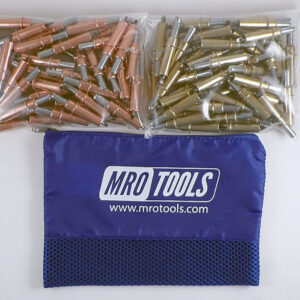K3S100-1 Standard 0-1/4'' 50 1/8'' & 50 3/16'' Cleco Fasteners Kit w/ Carry Bag