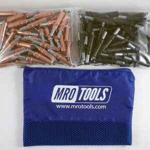 K3S100-2 Standard 0-1/4'' 50 1/8'' & 50 5/32'' Cleco Fasteners Kit w/ Carry Bag
