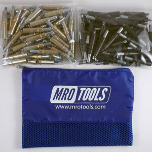 K3S100-4 Standard 0-1/4'' 50 3/16'' & 50 5/32'' Cleco Fasteners Kit w/ Carry Bag