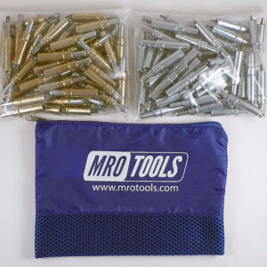 K3S100-5 Standard 0-1/4'' 50 3/16'' & 50 3/32'' Cleco Fasteners Kit w/ Carry Bag