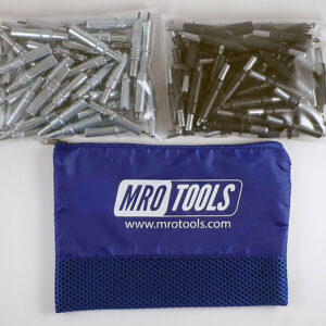 K3S100-6 Standard 0-1/4'' 50 5/32'' & 50 3/32'' Cleco Fasteners Kit w/ Carry Bag