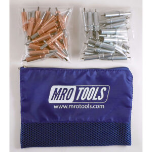 K3S50-3 Standard 0-1/4'' 25 1/8'' & 25 3/32'' Cleco Fasteners Kit w/ Carry Bag