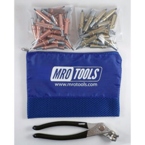 K4S50-1 Standard 0-1/4'' 25 1/8'' & 25 3/16'' Cleco Fasteners Kit w/ Carry Bag