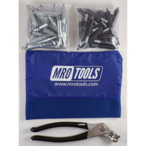 K4S50-6 Standard 0-1/4'' 25 5/32'' & 25 3/32'' Cleco Fasteners Kit w/ Carry Bag