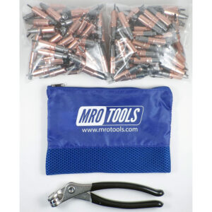 KHD1S450-1/8 Heavy Duty 0-1/2'' Plier Operated Cleco Fasteners 450 Piece Kit w/ Cleco Pliers & Carry Bag
