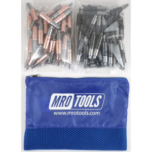 KHD3S100-2 Heavy Duty 0-1/2'' 50 1/8'' & 50 5/32'' Cleco Fasteners Kit w/ Carry Bag