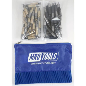 KHD3S50-4 Heavy Duty 0-1/2'' 25 3/16'' & 25 5/32'' Cleco Fasteners Kit w/ Carry Bag