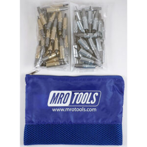 KHD3S50-5 Heavy Duty 0-1/2'' 25 3/16'' & 25 3/32'' Cleco Fasteners Kit w/ Carry Bag
