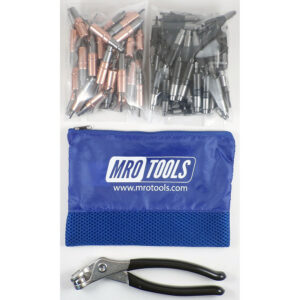 KHD4S100-2 Heavy Duty 0-1/2'' 50 1/8'' & 50 5/32'' Cleco Fasteners Kit w/ Carry Bag