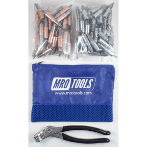 KHD4S100-3 Heavy Duty 0-1/2'' 50 1/8'' & 50 3/32'' Cleco Fasteners Kit w/ Carry Bag