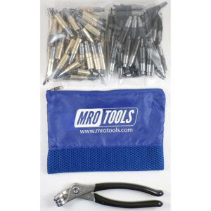 KHD4S100-4 Heavy Duty 0-1/2'' 50 3/16'' & 50 5/32'' Cleco Fasteners Kit w/ Carry Bag