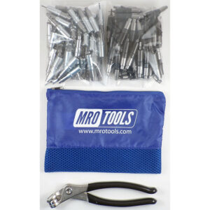KHD4S100-6 Heavy Duty 0-1/2'' 50 5/32'' & 50 3/32'' Cleco Fasteners Kit w/ Carry Bag