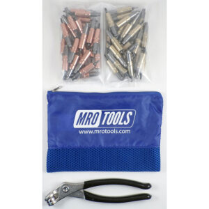 KHD4S50-1 Heavy Duty 0-1/2'' 25 1/8'' & 25 3/16'' Cleco Fasteners Kit w/ Carry Bag