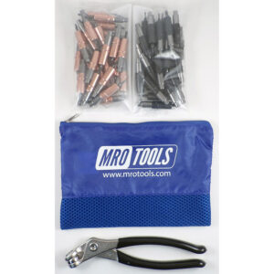 KHD4S50-2 Heavy Duty 0-1/2'' 25 1/8'' & 25 5/32'' Cleco Fasteners Kit w/ Carry Bag