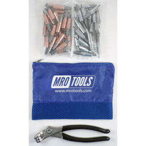 KHD4S50-3 Heavy Duty 0-1/2'' 25 1/8'' & 25 3/32'' Cleco Fasteners Kit w/ Carry Bag