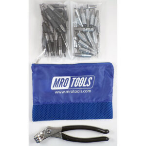 KHD4S50-6 Heavy Duty 0-1/2'' 25 5/32'' & 25 3/32'' Cleco Fasteners Kit w/ Carry Bag