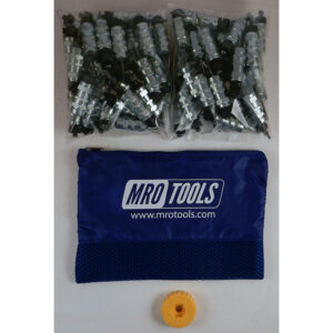 KHN1S100-3/32 Standard 0-1/2'' Hex-Nut Cleco Fasteners 100 Piece Kit w/ HBHT Tool & Carry Bag