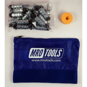 KHN1S25-3/32 Standard 0-1/2'' Hex-Nut Cleco Fasteners 25 Piece Kit w/ HBHT Tool & Carry Bag