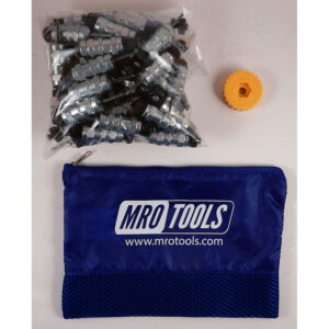 KHN1S50-3/32 Standard 0-1/2'' Hex-Nut Cleco Fasteners 50 Piece Kit w/ HBHT Tool & Carry Bag