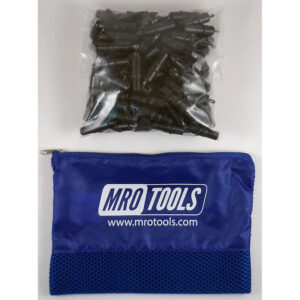 KK2S50-5/32 Extra Short 0-1/4'' Plier Operated Cleco Fasteners 50 Piece Kit w/ Carry Bag