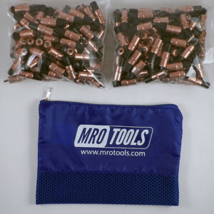 KK2S150-1/8 Extra Short 0-1/4'' Plier Operated Cleco Fasteners 150 Piece Kit w/ Carry Bag