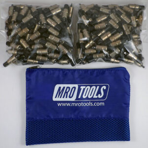 KK2S150-3/16 Extra Short 0-1/4'' Plier Operated Cleco Fasteners 150 Piece Kit w/ Carry Bag