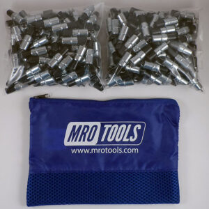 KK2S150-3/32 Extra Short 0-1/4'' Plier Operated Cleco Fasteners 150 Piece Kit w/ Carry Bag