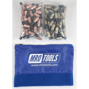 KK3S100-1 Extra Short 0-1/4'' 50 1/8'' & 50 3/16'' Cleco Fasteners Kit w/ Carry Bag