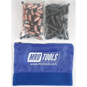 KK3S100-2 Extra Short 0-1/4'' 50 1/8'' & 50 5/32'' Cleco Fasteners Kit w/ Carry Bag