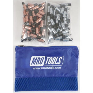 KK3S100-3 Extra Short 0-1/4'' 50 1/8'' & 50 3/32'' Cleco Fasteners Kit w/ Carry Bag