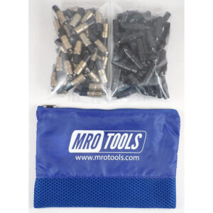 KK3S100-4 Extra Short 0-1/4'' 50 3/16'' & 50 5/32'' Cleco Fasteners Kit w/ Carry Bag