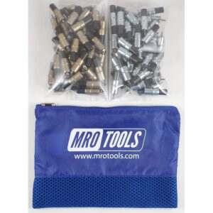 KK3S100-5 Extra Short 0-1/4'' 50 3/16'' & 50 3/32'' Cleco Fasteners Kit w/ Carry Bag