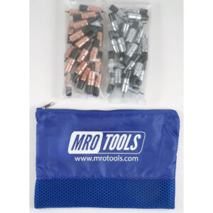 KK3S50-3 Extra Short 0-1/4'' 25 1/8'' & 25 3/32'' Cleco Fasteners Kit w/ Carry Bag