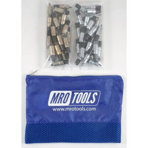 KK3S50-5 Extra Short 0-1/4'' 25 3/16'' & 25 3/32'' Cleco Fasteners Kit w/ Carry Bag