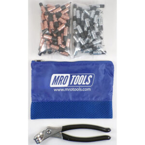 KK4S100-3 Extra Short 0-1/4'' 50 1/8'' & 50 3/32'' Cleco Fasteners Kit w/ Carry Bag