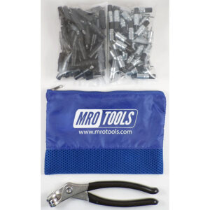KK4S100-6 Extra Short 0-1/4'' 50 5/32'' & 50 3/32'' Cleco Fasteners Kit w/ Carry Bag