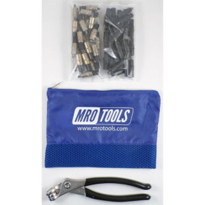 KK4S50-4 Extra Short 0-1/4'' 25 3/16'' & 25 5/32'' Cleco Fasteners Kit w/ Carry Bag