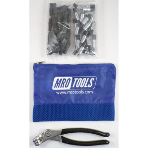 KK4S50-6 Extra Short 0-1/4'' 25 5/32'' & 25 3/32'' Cleco Fasteners Kit w/ Carry Bag