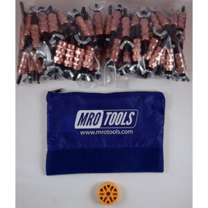 KWN1S100-1/4 Standard 0-1/2'' Wing-Nut Cleco Fasteners 100 Piece Kit w/ HBHT Tool & Carry Bag