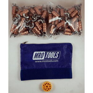 KWN1S100-1/8 Standard 0-1/2'' Wing-Nut Cleco Fasteners 100 Piece Kit w/ HBHT Tool & Carry Bag