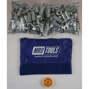 KWN1S100-3/32 Standard 0-1/2'' Wing-Nut Cleco Fasteners 100 Piece Kit w/ HBHT Tool & Carry Bag