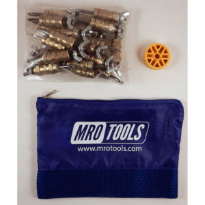 KWN1S25-3/16 Standard 0-1/2'' Wing-Nut Cleco Fasteners 25 Piece Kit w/ HBHT Tool & Carry Bag
