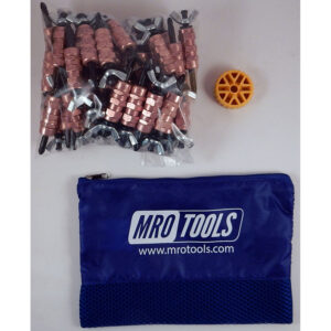 KWN1S50-1/4 Standard 0-1/2'' Wing-Nut Cleco Fasteners 50 Piece Kit w/ HBHT Tool & Carry Bag