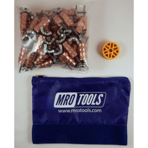 KWN1S50-1/8 Standard 0-1/2'' Wing-Nut Cleco Fasteners 50 Piece Kit w/ HBHT Tool & Carry Bag