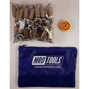 KWN1S50-3/16 Standard 0-1/2'' Wing-Nut Cleco Fasteners 50 Piece Kit w/ HBHT Tool & Carry Bag