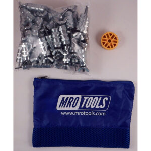 KWN1S50-3/32 Standard 0-1/2'' Wing-Nut Cleco Fasteners 50 Piece Kit w/ HBHT Tool & Carry Bag